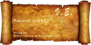Vasina Enikő névjegykártya
